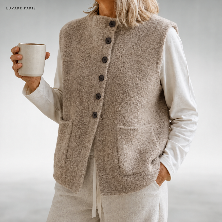 Aurora | Gilet con Collo Alto e Bottoni