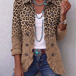 Angela | Giacca Leopardo Sfumato con Volant