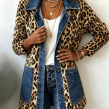 Lorena | Giacca Lunga Leopardo e Denim