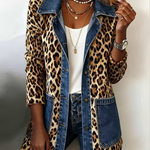 Lorena | Giacca Lunga Leopardo e Denim