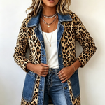 Lorena | Giacca Lunga Leopardo e Denim