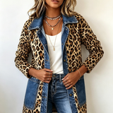 Lorena | Giacca Lunga Leopardo e Denim