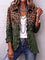 Romana | Giacca Blazer Leopardo Verde con Volant