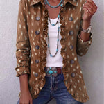 Nicoletta | Giacca Fantasia Animalier con Volant