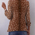 Nicoletta | Giacca Fantasia Animalier con Volant