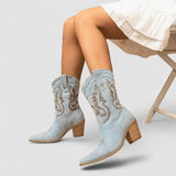 Cinzia | Stivaletti Western Ricamati