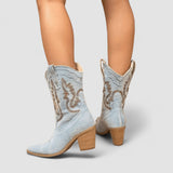 Cinzia | Stivaletti Western Ricamati