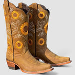 Savina | Stivali Western con Ricamo Floreale