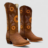Savina | Stivali Western con Ricamo Floreale