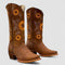 Savina | Stivali Western con Ricamo Floreale