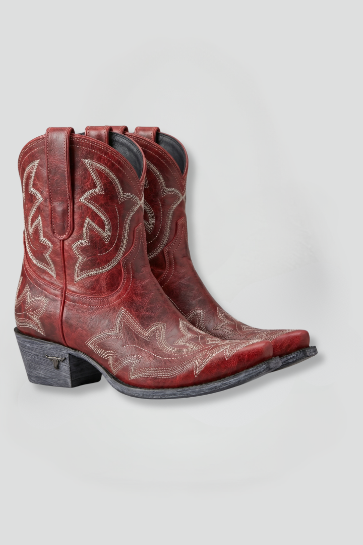 Barbara | Stivale western con cuciture decorative
