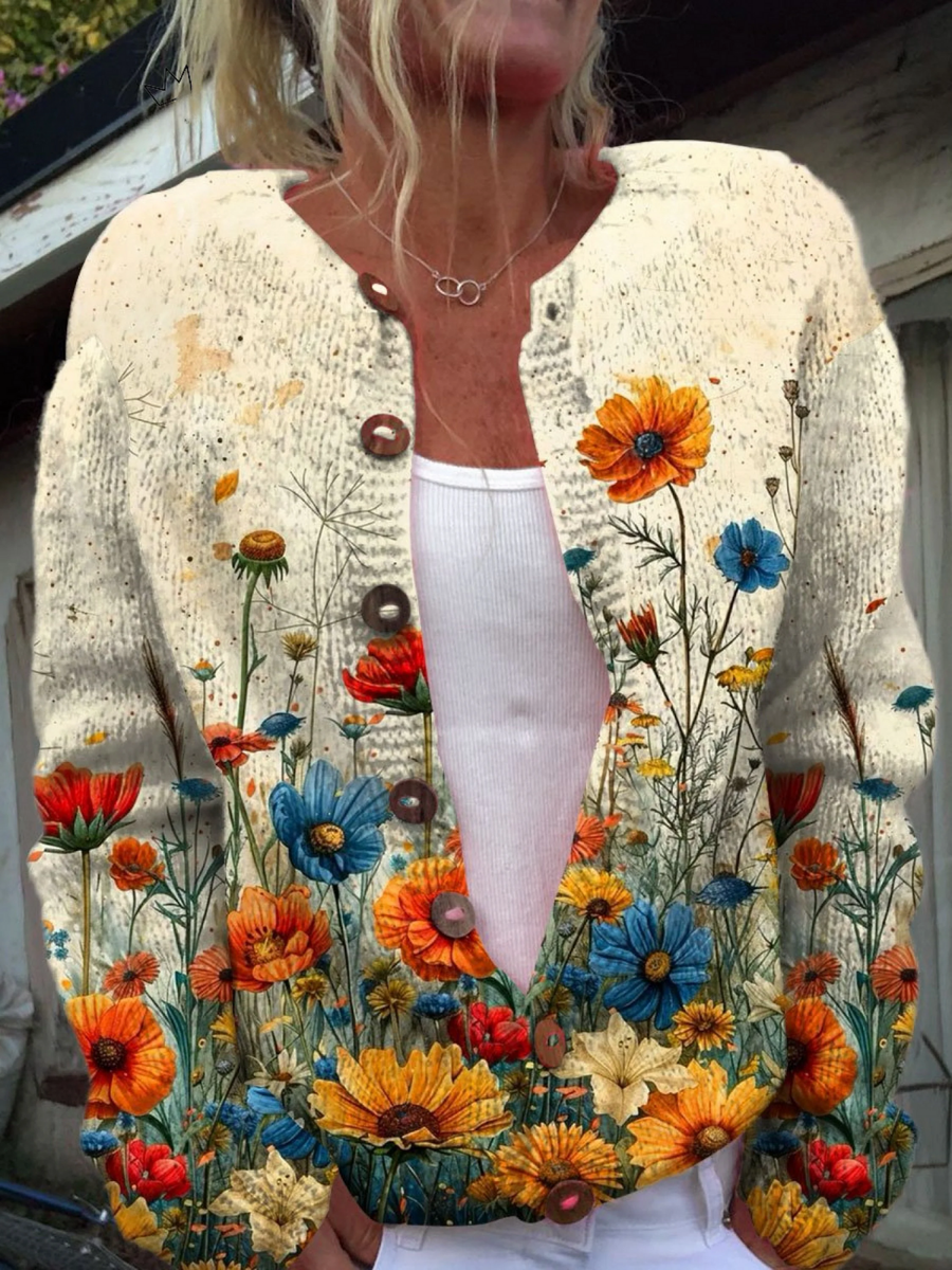 Mirella | Cardigan Fiori di Campo