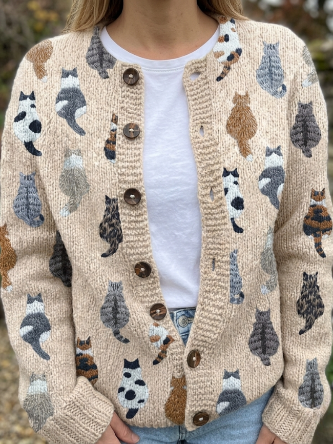 Carlotta | Cardigan con Gattini