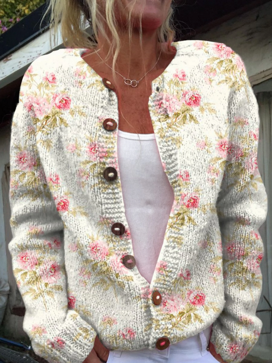 Margherita | Cardigan Floreale Rosa