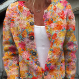 Elena | Cardigan Floreale Dipinto