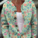 Cristina | Cardigan Floreale Menta