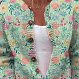 Cristina | Cardigan Floreale Menta