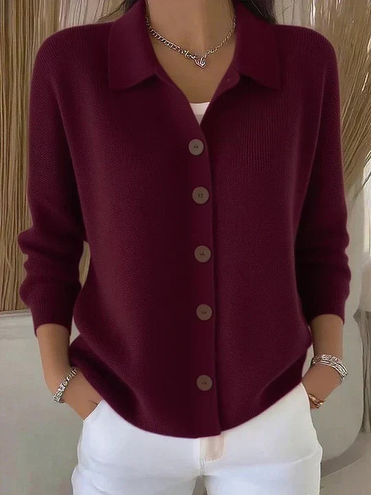 Giuseppina | Cardigan con Collo e Bottoni