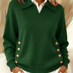 Vincenza | Maglione con Collo Polo e Bottoni