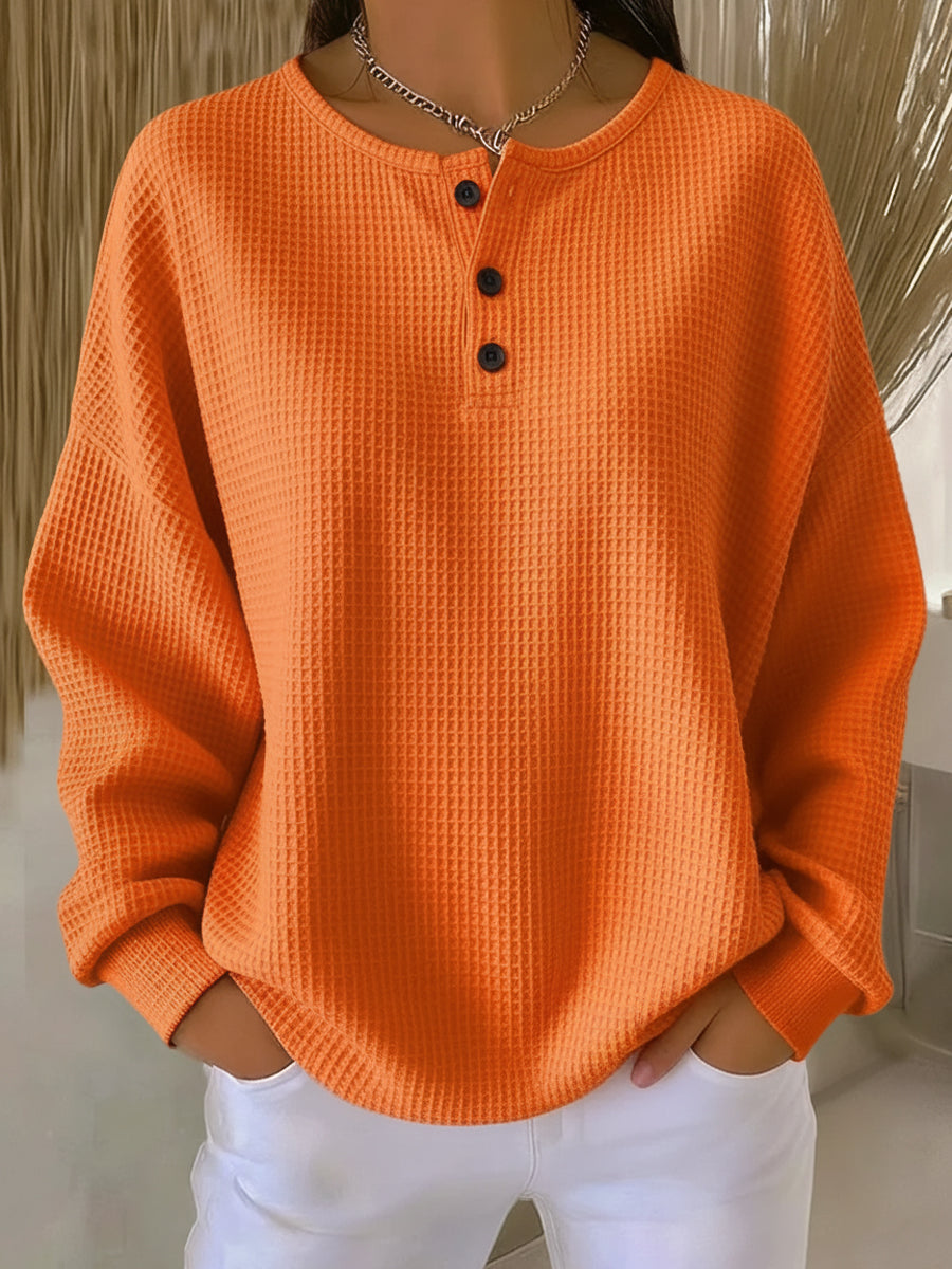 Grazia | Felpa Henley Goffrata
