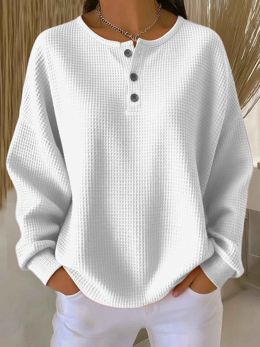 Grazia | Felpa Henley Goffrata