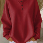 Grazia | Felpa Henley Goffrata
