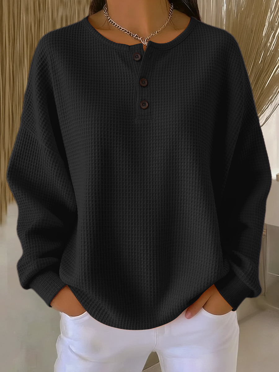 Grazia | Felpa Henley Goffrata