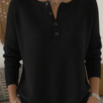 Eleonora | Maglione in Maglia con Bottoni Henley
