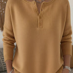 Eleonora | Maglione in Maglia con Bottoni Henley