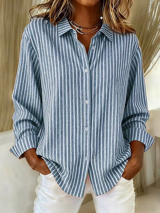 Gemma | Camicia a Righe con Bottoni