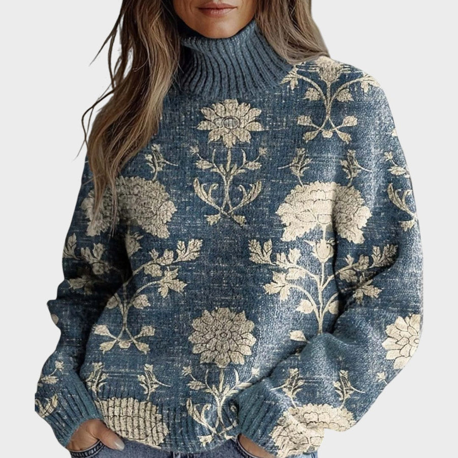Maura | Maglione a Collo Alto in Maglia d'Autore
