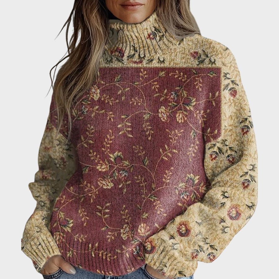 Arlinda | Maglione a Collo Alto in Maglia d'Autore