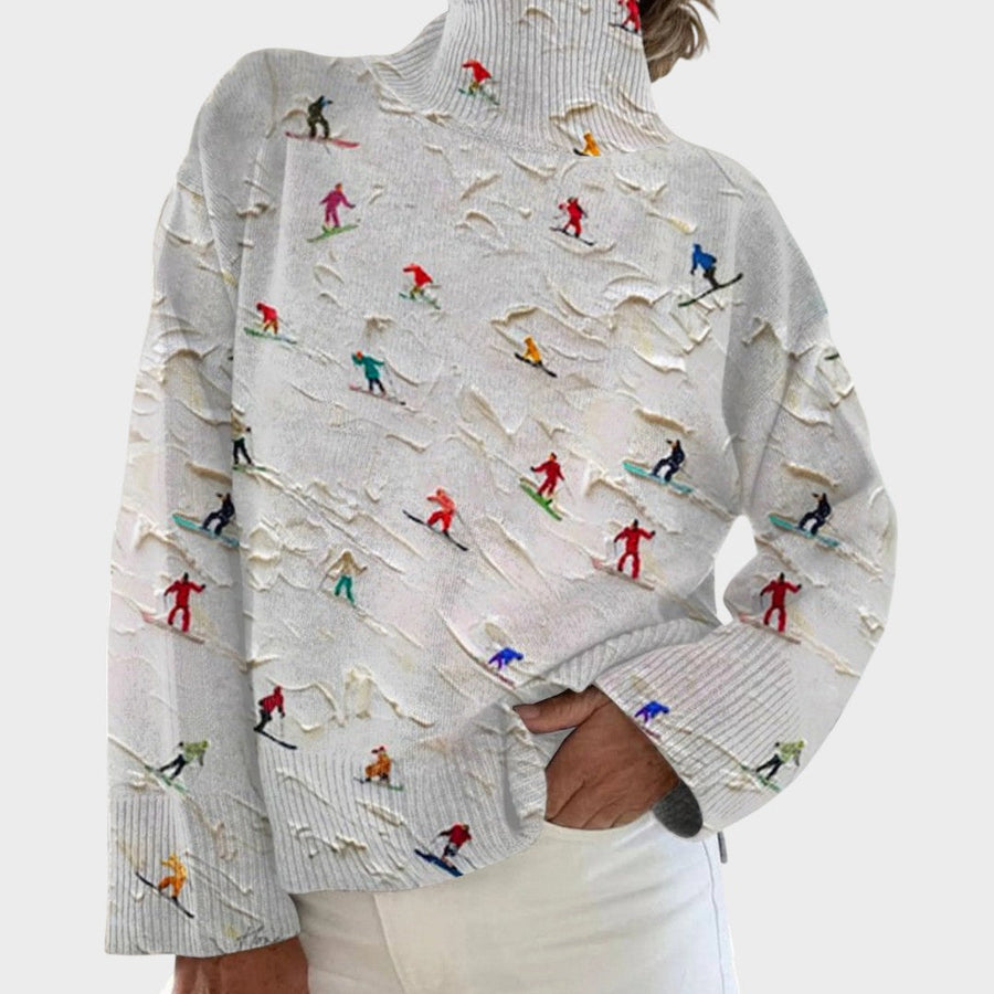 Cherubina | Top a Collo Alto in Maglia d'Autore
