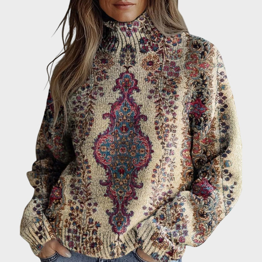 Caia | Maglione a Collo Alto in Maglia d'Autore