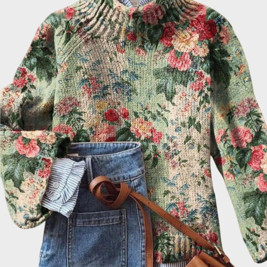 Angelica | Maglione a Collo Alto in Maglia d'Autore