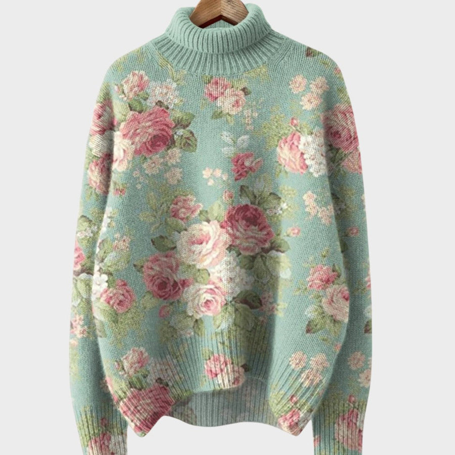 Marta | Maglione a Collo Alto in Maglia d'Autore