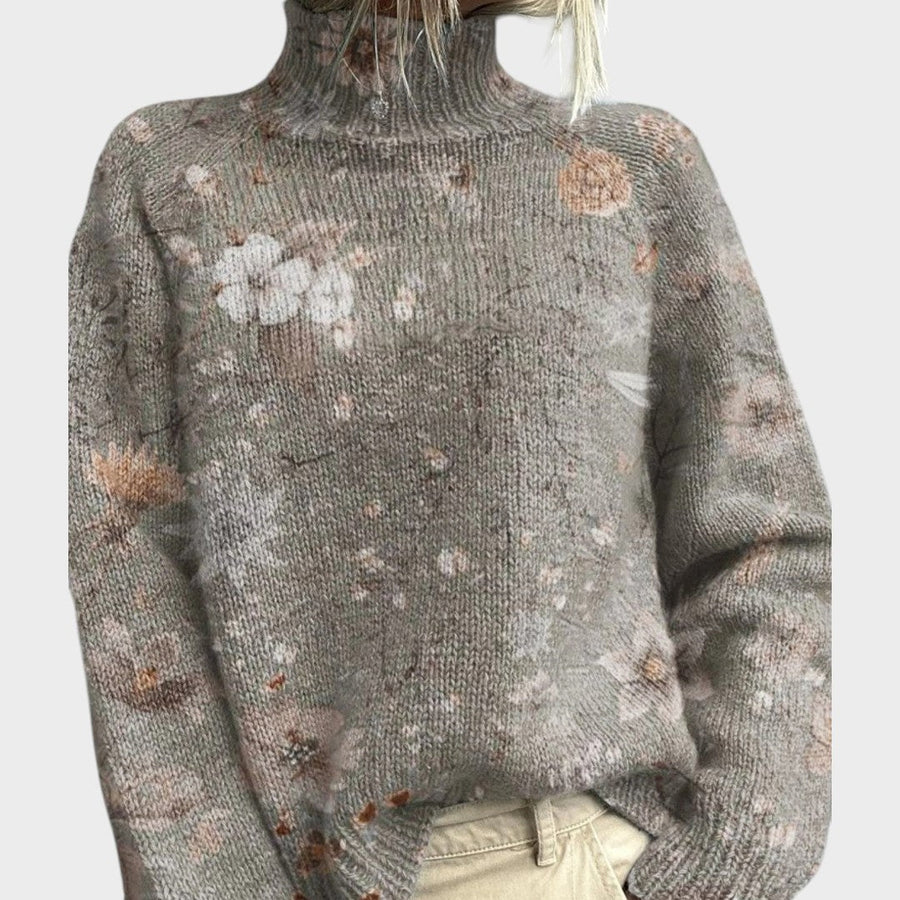 Costanza | Maglione a Collo Alto in Maglia d'Autore