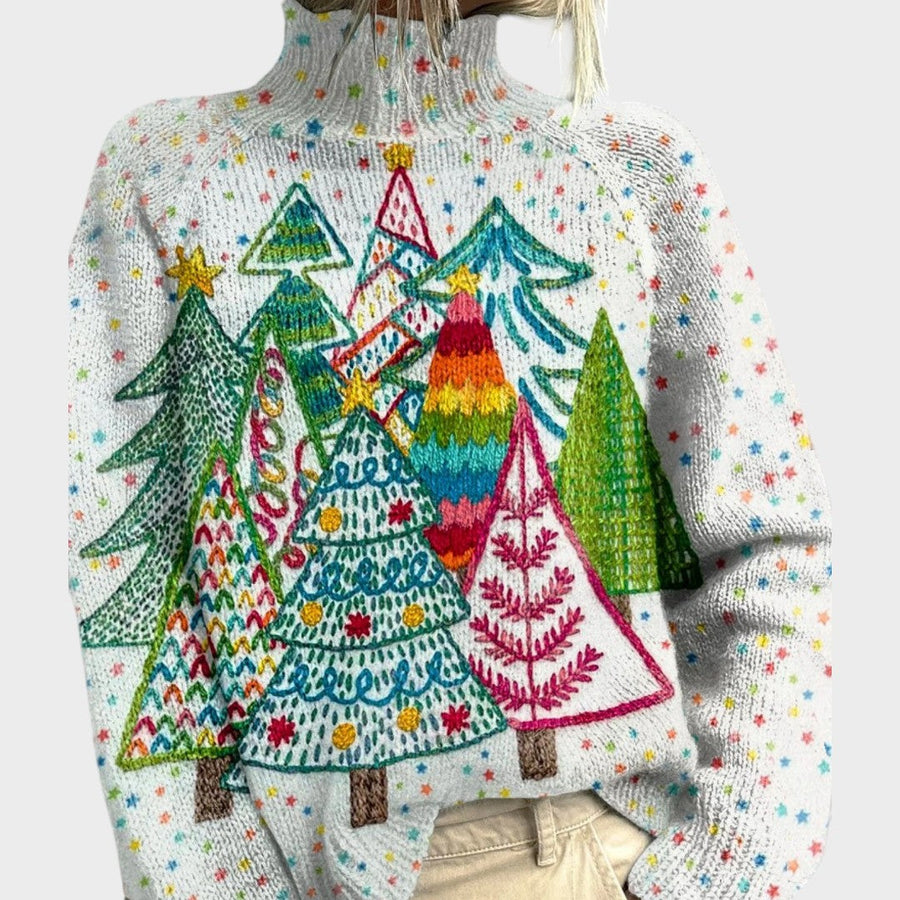 Marzia | Maglione a Collo Alto in Maglia d'Autore