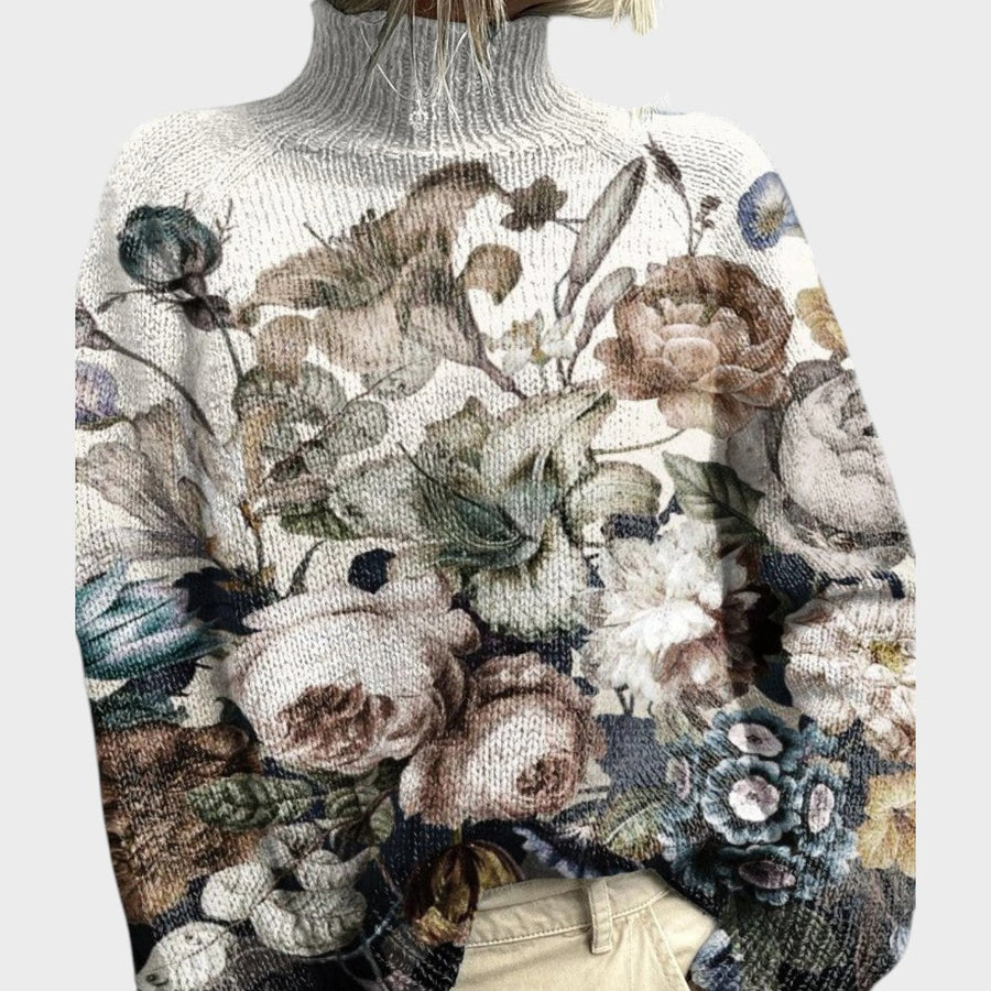 Ivana | Maglione a Collo Alto in Maglia d'Autore
