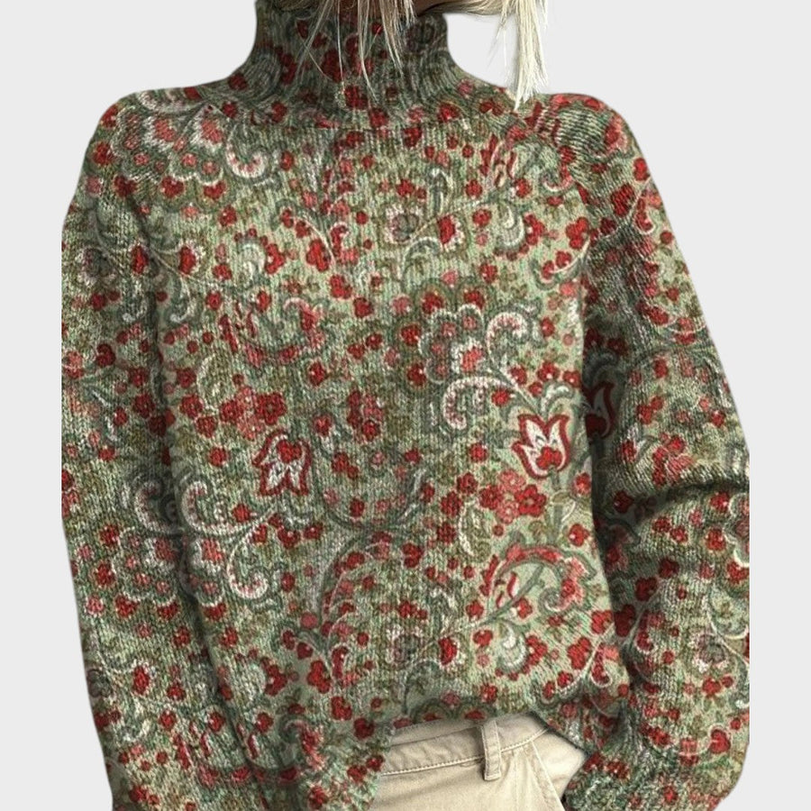 Colomba | Maglione a Collo Alto in Maglia d'Autore