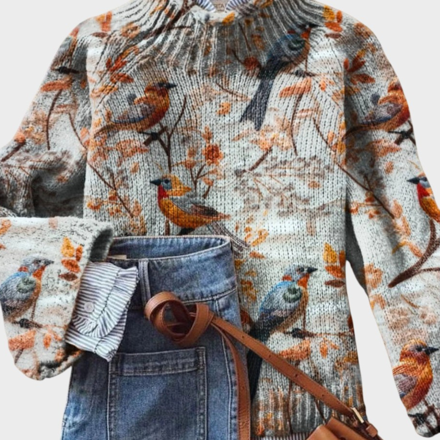 Ivonne | Maglione a Collo Alto in Maglia d'Autore