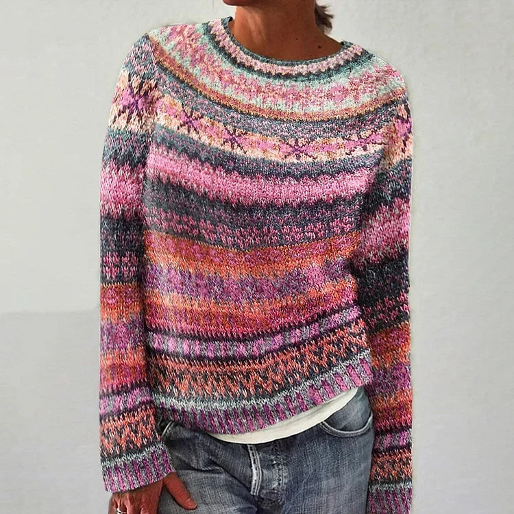 Maddalena | Maglione Jacquard di Ispirazione Vintage