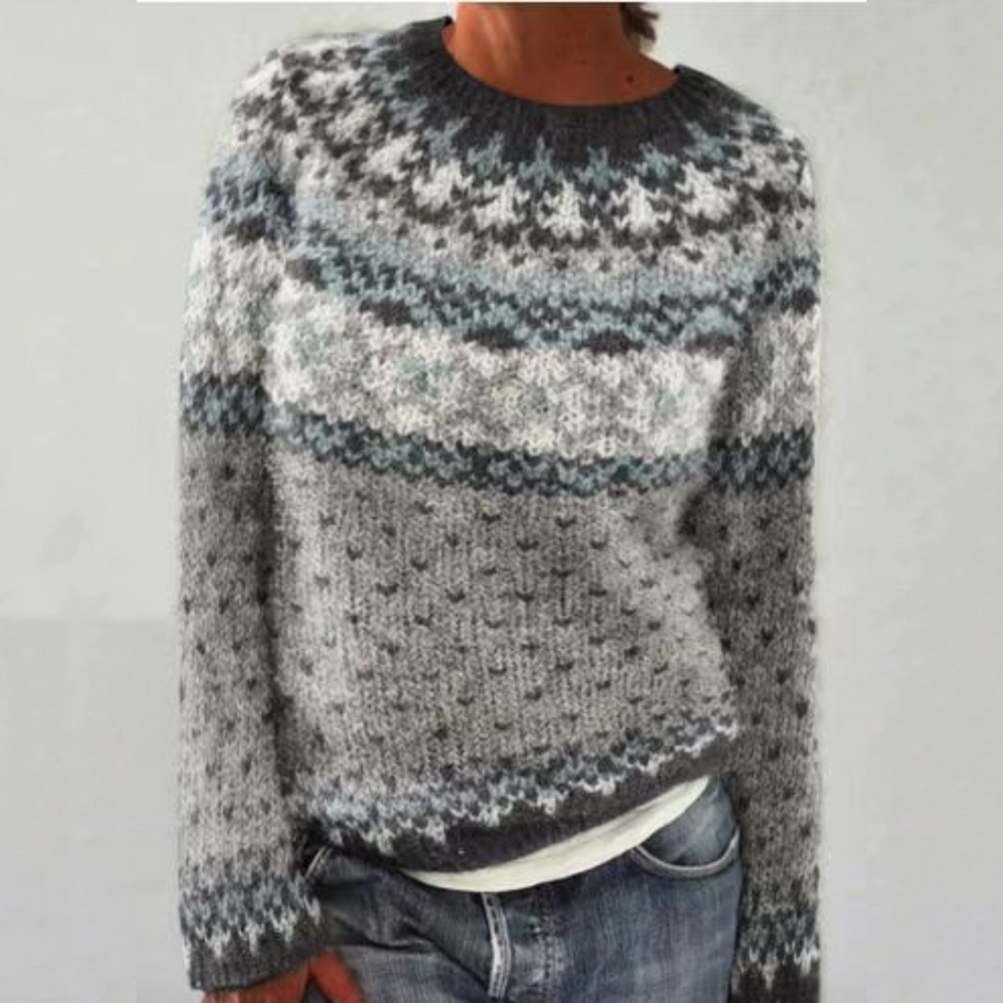 Amelia | Maglione Jacquard di Ispirazione Rétro