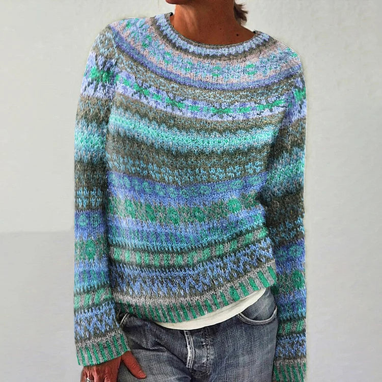 Aurelia | Maglione Jacquard di Ispirazione Vintage