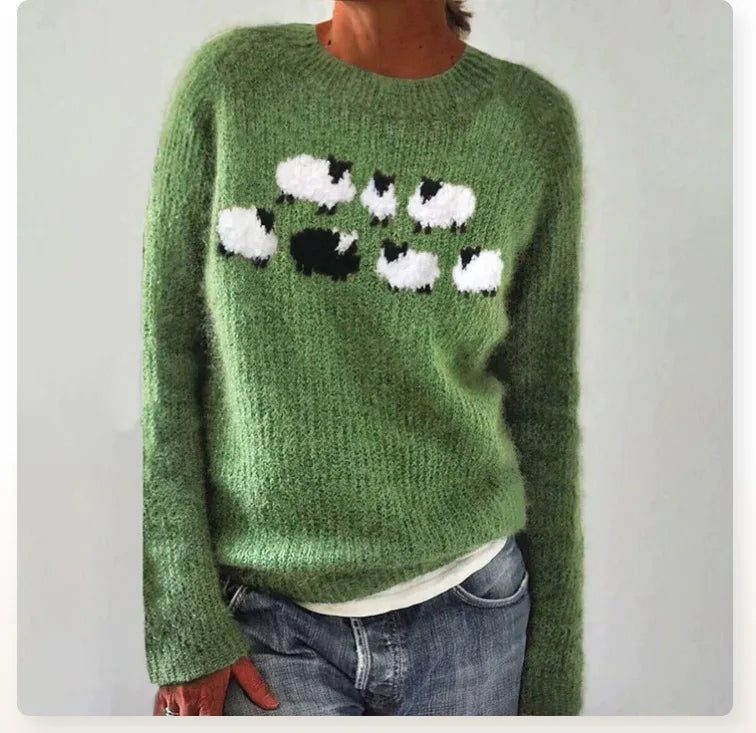 Adalgisa | Maglione Jacquard di Ispirazione Vintage
