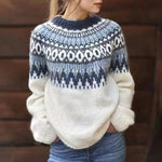 Michela | Maglione Jacquard di Ispirazione Vintage