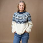 Michela | Maglione Jacquard di Ispirazione Vintage