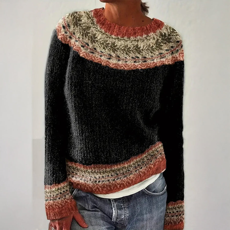 Petra | Maglione Jacquard di Ispirazione Vintage