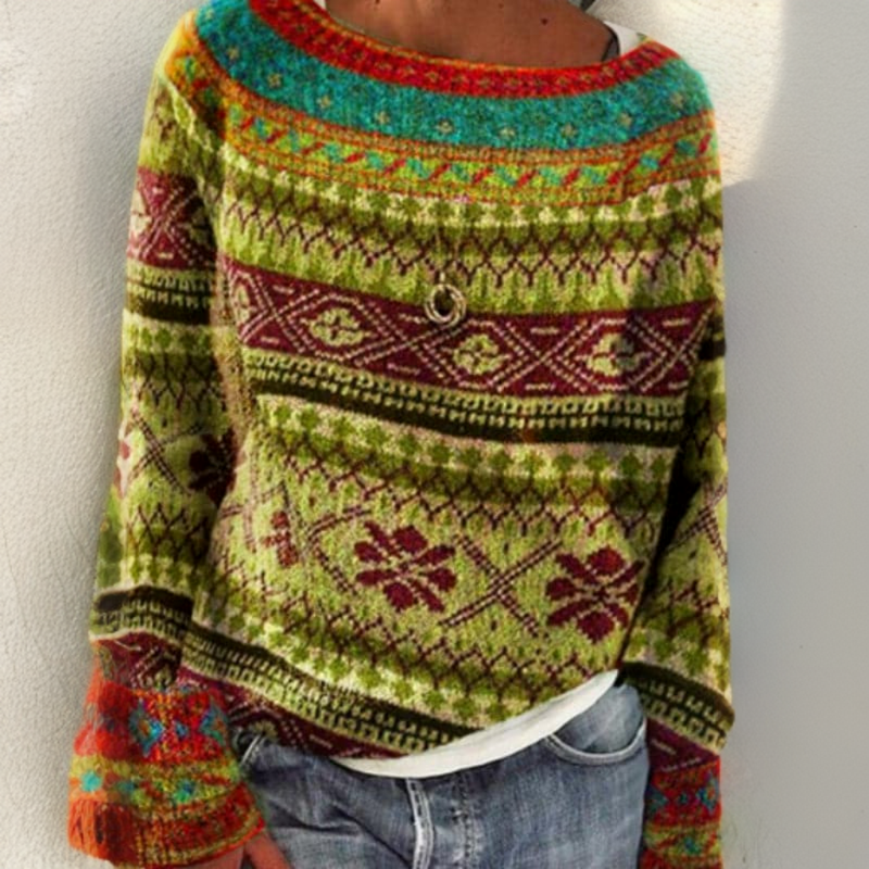Penelope | Maglione Jacquard di Ispirazione Vintage