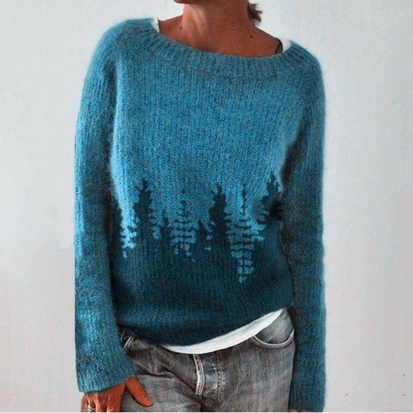 Natalia | Maglione Jacquard di Ispirazione Vintage